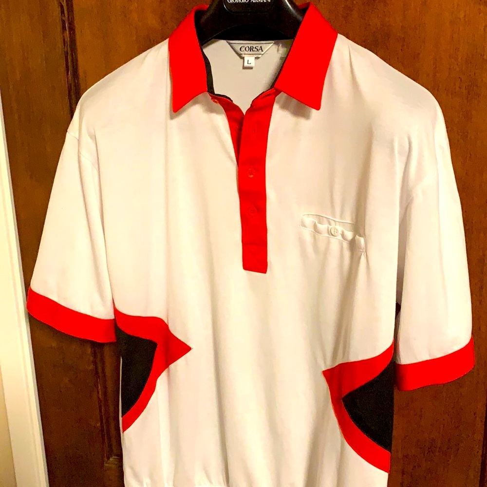 Corsa Vintage White, Red & Black Custom made Polo!